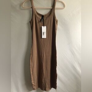 Bobi LA Everyday Tank Dress Med Scoop Bamboo Cotton Bodycon Ribbed Resort